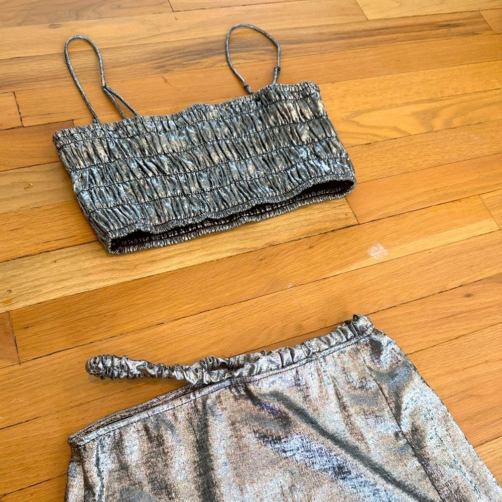 Future Sexy Silver Skirt Set!